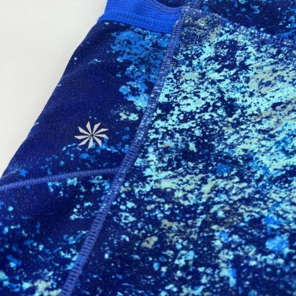 Athleta Womens Capri Leggings Size Small Blue Stretch Polyester Blend - Picture 2 of 7